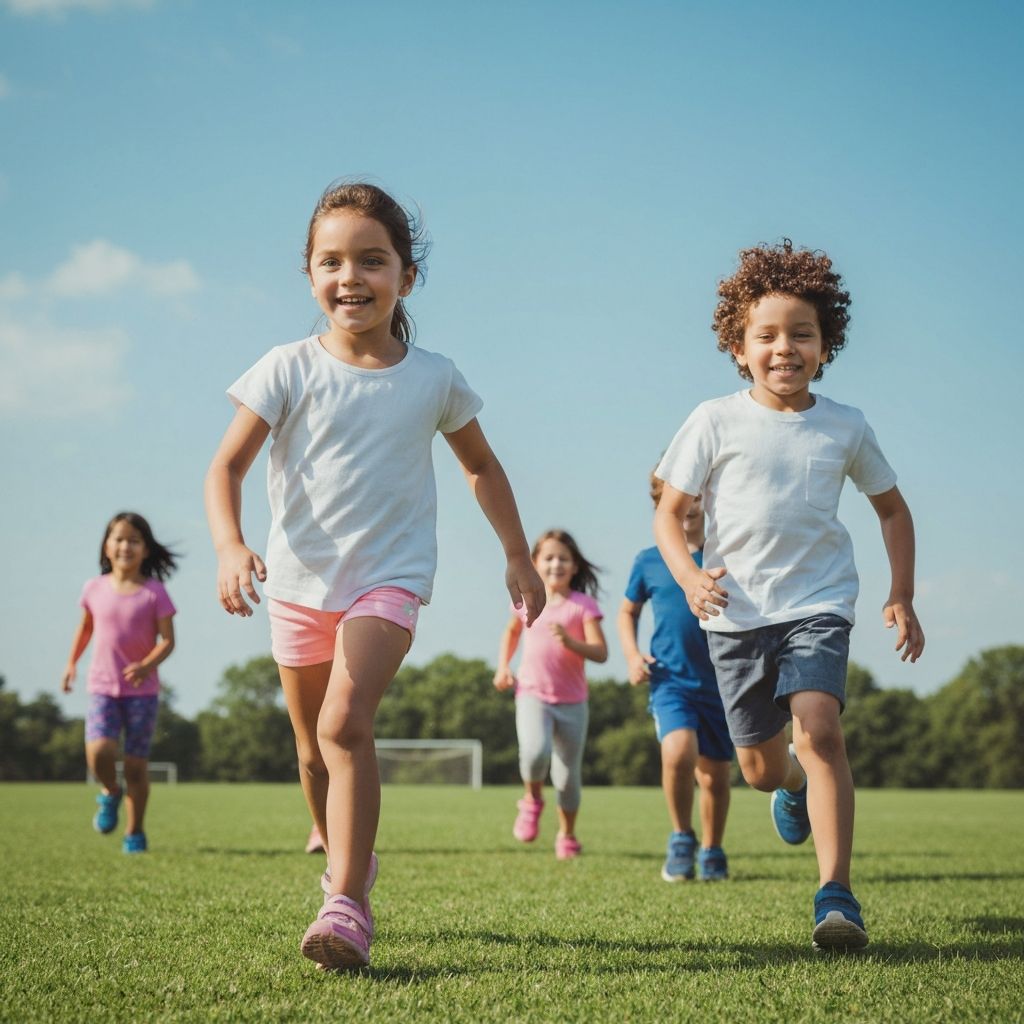 Active children playing